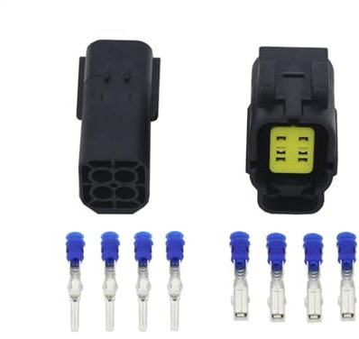 Hengliang Store 1 Jeu de 1 2 3 4 6 8 10 12 16 Broches AMP connecteur de Fil Automatique Prise électrique Prise de Faisceau de Camion scellée Compatible with The Voiture avec borne(4 Pin)