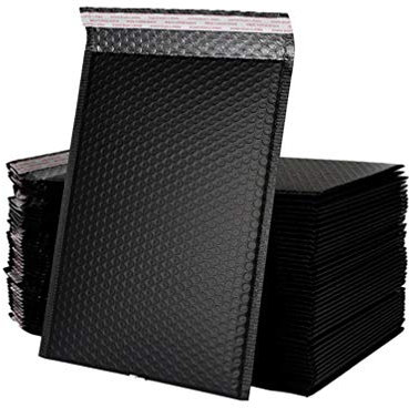 Sewroro 50 Stück Luftpolstertaschen Schwarze Versandtasche Gepolsterte Poly-Umschläge Versandpakete Für Kleine Unternehmen Selbstklebende Versandtasche Luftpolstertasche