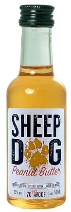 Sheep Dog Peanut Butter Whiskey Liqueur, 5cl x12, 35% ABV, Whisky Gift | Unique Peanut Butter Flavoured Whisky, Vanilla & Butterscotch Aroma, Signature Serve Peanut Butter Old Fashioned
