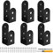 Yinrikom Lot de 6 supports de barricade pour porte, barre en forme de U, pour maison, garage, grange, abri de jardin, porte de renforcement, convient pour bois de 2 x 4