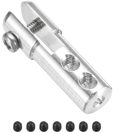 QUARKZMAN 1 Stück Metall-Clevis M2 Gewinde Aluminiumlegierung Clevis Servo Horn Zugstange Chuck Verbinder mit Schrauben für RC Flugzeug Auto Hubschrauber Modell Ersatzteile, Silber