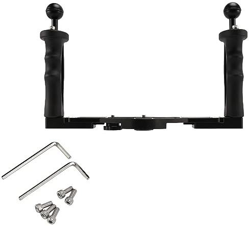 Okeeyseda Doppel Hand Stabilizer Tauchen Unterwasser Kamera Gehäuse Tray/Wasserdicht Mit Doppel Für Dome Anschluss Wasserdichtes Gehäuse