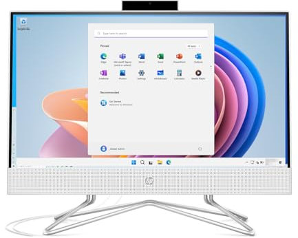 Hp Pc Fisso All in One, Display 24 FULL HD, Intel i5-1035G1, Ram 8Gb DDR4, SSD NVMe 512Gb, Computer Desktop con WiFi, Webcam e Windows 11 (Ricondizionato)