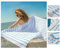 nice homeit Juego de 2 Toallas de Playa de algodón, 75 x 160 cm, Toalla de Playa de Doble Cara, Absorbente, Secado rápido, Ligera, antiarena, Fabricada en Italia
