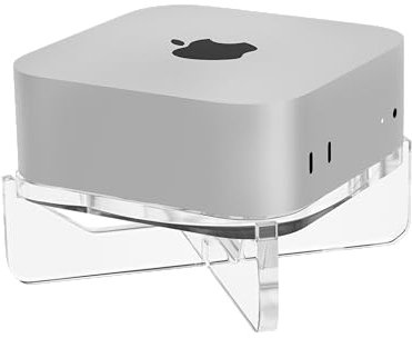 ZahoTse Wandhalterung kompatibel mit Mac Mini M4/M4 Pro, Halterung für Apple 2024 Mac Mini M4/M4 Pro Ständer, für Mac Mini M4/M4 Pro Dock Mount Zubehör, Smart Home TV Zubehör Rack (transparent) MC01