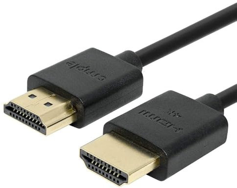 New HDMI Cable, 48Gbps Certified Ultra High Speed, 8K@60Hz, 4K@120Hz, Gold-Plated Plugs, Ethernet Ready, 1 m, Black