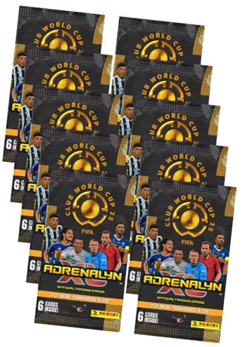 Bundle mit Panini FIFA Club World Cup 2025 - WM Trading Cards - Weltmeisterschaft Sammelkarten - 10 Booster + Exklusive Geburtstagskarte