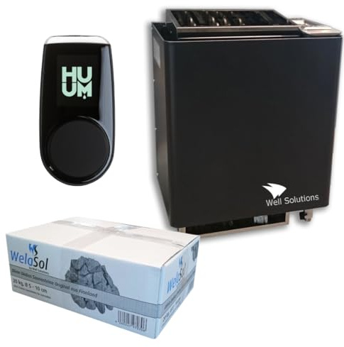 Well Solutions Saunaofen Bi-o Mat 7.5 kW mit Saunasteuerung Local Classic schwarz
