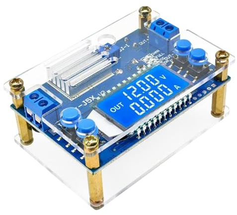 Coolschmax Convertisseur DC Buck, 6,5 V-35 V à 1,2 V-32 V 4,5 A, régulateur de tension réglable avec écran LCD pour systèmes de panneaux solaires, éclairage LED, moteurs, alimentation MCU, camping-car