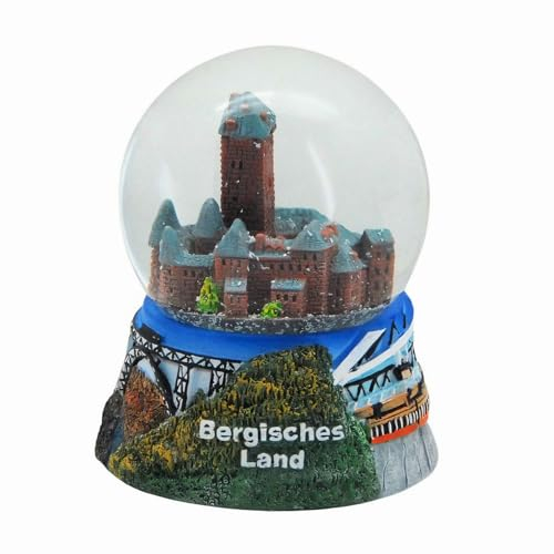 Souvenir Schneekugel Bergisches Land Schloss Burg 65 mm Durchmesser Reiseandenken Schüttelkugel | 30073