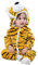 COOKY.D Cucciolo di Cistofora Crestata da Latte Animale Tuta Dolce da Fiammifero Invernale Costume da Cosplay per Bambine Ragazzi,18-24 Mesi,Tigre