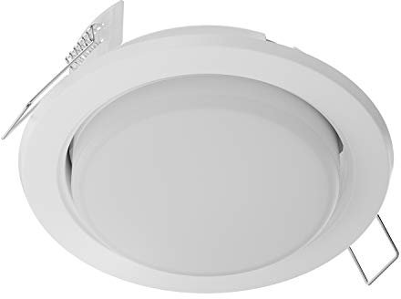 ledscom.de LED Einbaustrahler Zobe flach GX53 weiß matt rund 6,2W 509lm warm-weiß 107mm Ø Lochkreis 90mm Ø
