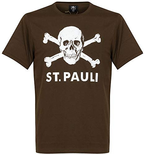 FC St. Pauli T-Shirt Totenkopf Braun Gr. 3XL