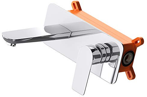 Mai & Mai Robinet Salle de Bain Encastré Mitigeur Chromé en Laiton Robinet pour Lavabo Vasque W118