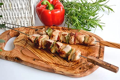Olivenholzbrett als Steakbrett Verschiedene Größen (40-44 cm)