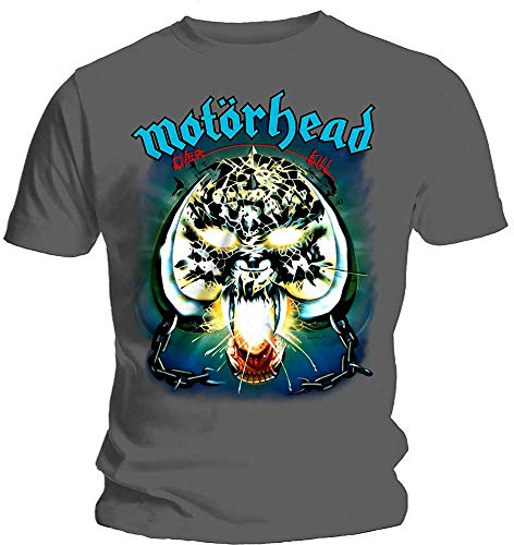 Motorhead Men's Overkill Slim Fit T-Shirt Charcoal