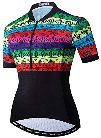 Bike Trikot Damen Radtrikot Half Zipper MTB Tops Bekleidung Mountain Road Fahrradbekleidung atmungsaktiv Biker Racing Shirts für Damen Damen Radsportbekleidung Sommer Cube Black M