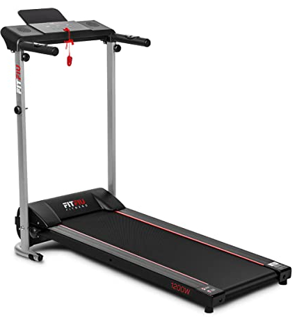 FITFIU Fitness Laufband für Zuhause Foldable Walking Pad Treadmill bis 14 km/h with 360° Tablethalterung 100*40CM 1500W Music App Konnektivität Stoßdämpfung Laufbänder Ultra Kompaktes für Büro