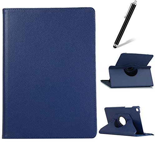 Artfeel Compatible with Huawei MediaPad T3 8 inch Case,360 Degree Rotating Multi-Angle Viewing Stand Cover,Slim Lightweight PU Leather Flip Folio Tablet Case,Navy Blue