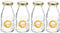 Kilner Twist Top Milk Bottle 1/3 Pint 189ml Clear (Pack of 4)