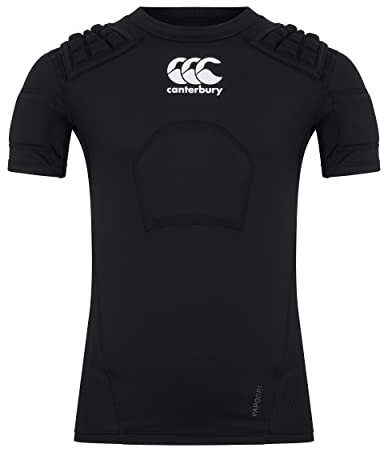Canterbury of New Zealand CCC Pro Gilet de Protection pour Rugby Noir/Blanc/argenté