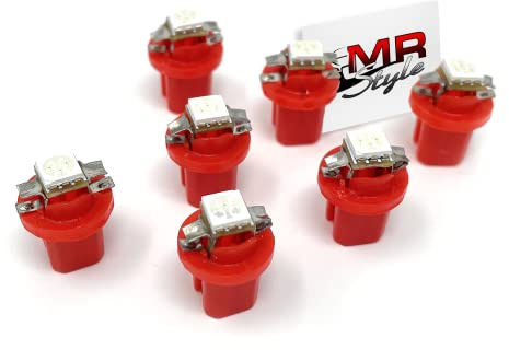 MR-Style Set Aufkleber und 7x high Power LED Tachobeleuchtung (rot) kompatibel mit Audi 80 90 100 A6 Coupe, Instrumentenbeleuchtung Umbauset