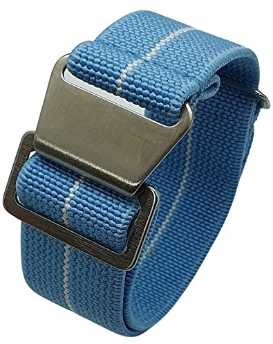 Max Französische Marine Nationale elastische Nylon Navy Taucher Fallschirm-Uhrenarmbänder 20 mm 22 mm Militärbänder, 20 mm