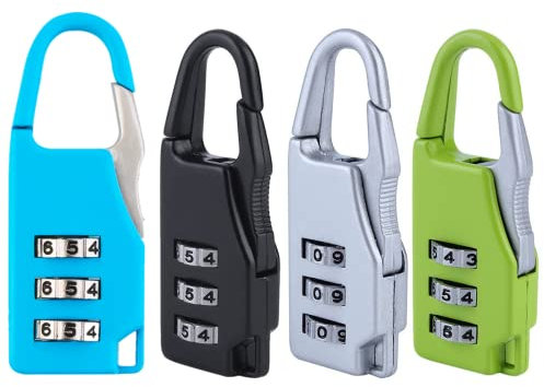 Luggage Locks,case Locks 3 Digit Combination Padlock for Gym Lockers Travel Bag Suit Case Fence gate Shed Lock (Style 1)