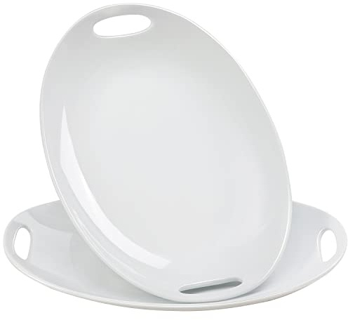 Plato de porcelana con asas para servir tazón de pasta, juego de cuencos para pasta