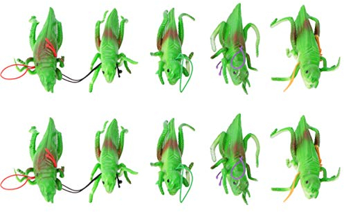 Toyvian 10 Stücke Kunststoff Heuschrecken Spielzeug für Kinder Kunststoff Insektenfiguren Spielzeug Gefälschte Wanzen Osterparty Bevorzugt Grüne Heuschrecken für Insekten