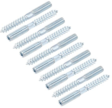 METALLIXITY Double Terminal Vis (M8 Filetage 70mm Long) 10Pcs Cintre Boulons Autotaraudant Double Face Vis - pour Maison Réparations