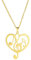 Inspiration amour Note de musique pendentif collier Score de musique nombre éléments Choker coeur amateurs de musique gymnastique danse musicien Professeur Camarades de classe bijoux cadeau (Or)
