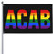 ACAB LGBT-Flagge 9,1 x 1,5 m, UV-beständig, langlebig, hochwertige Dekoration, Hof, Innengarten, Banner