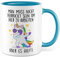 Tasse Büro Geschenk, Man muss nicht verrückt sein um hier zu arbeiten - Aber es hilft Geschenkidee Kollegen Kaffeetasse mit Spruch lustig Kaffee-Becher Willkommen Kollegin Arbeit (Weiß/Blau)