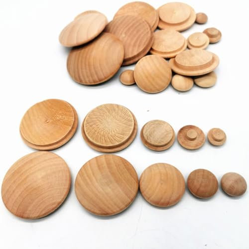 OSALADI 100 Pièces Couverture D'escalier Prise Plug Couvercles De à Petits Trous Bouchon De Trou De Meuble Réutilisable De Trou Cache-Trous Armoire Bois Accessoires