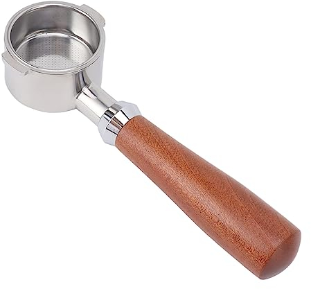 Bottomless Naked Portafilter, 51mm Bottomless Portafilter 2 Ears Stainless Steel Basket and Redwood Handle for Coffee Maker