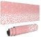 Sweetshow Tapis de souris de jeu rose doré rose, 80 x 30 cm, XL, imprimé léopard, pour ordinateur portable, base en caoutchouc antidérapant avec bords cousus pour la maison et le bureau