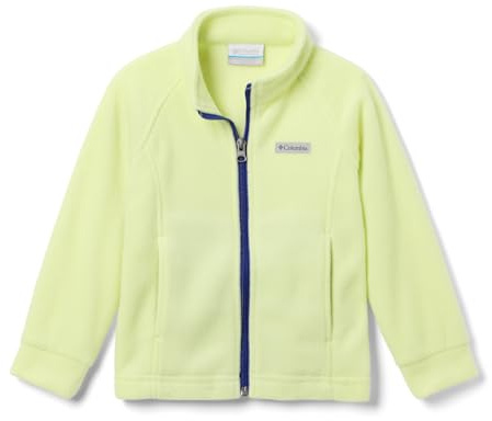 Columbia Girls' Benton Springs Jacket, Soft Fleece, Classic Fit Fleece Jacket, Spring Yellow, 3 Years