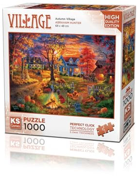 KS Puzzle 20671 - Dorf im Herbst - 1000 Teile Puzzle für Erwachsene