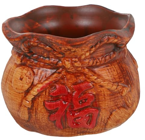 SEWOART 1Stk Wundertüte Blumentopf Geldbaum Topf Vintage Blumenvase Ornament Zimmerpflanzen Anlage Bürodekoration Blumentopf-Dekoration für Zuhause Gartentopf aus Keramik