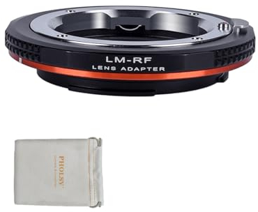 PHOLSY Manuale Adattatore per Lente: Compatibile con Obiettivi Leica M ZM VM e Corpo Fotocamera Canon RF (EOS R-Type), Leica M su RF
