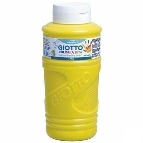 Giotto Pintura de Dedos Amarillo 750 ml (6 Unidades)