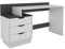 byLIVING Schreibtisch Belfast/Rechts oder Links montierbar / 3 Schubkästen/Weiß - Anthrazit/Bürotisch/Schreibtisch/B 138, H 83,5, T 51,5 cm