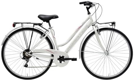 Adriatica Bazam City-Trekking Movie Touring-Fahrrad für Damen, 28 Zoll, 6 Gänge, Rahmen aus Stahl, Größe 45, weiß