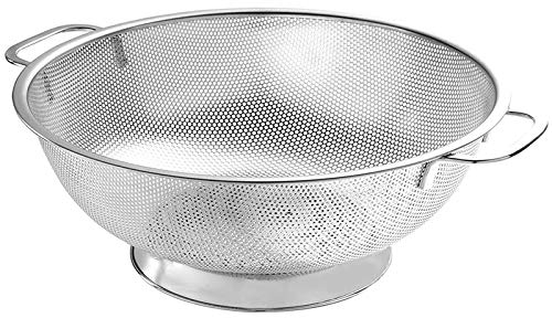 Colador de, colador microperforado con mango resistente y base grande, colador for cocina, colador de malla fina de primera calidad