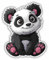 Samunshi® Süßer Kawaii Panda Bär als Sticker Anime Wohnmobil Animal Aufkleber für Motorrad Fahrrad Roller oder Camper Camping Wohnwagen Mountainbike Comic Cartoon Retro 16x20cm