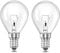 E14 Screw Oven Light Bulb Dimmable, 300°C Heat Resistant P45/G45 Clear Golf Ball Lamp, 2700K Warm White 400LM, SES Small Edison Screw Bulb for Oven, Microwave, Cooker, Lava Lamp, 2 Pack