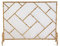 Gold Finish, freistehendes Eisenrahmengitter, moderner Feuerschutz für Kamin, Funkenschutz für Feuerstelle, Holzofen,