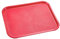 aro Lot de 6 plateaux de service rectangulaires en polypropylène Rouge 46 x 36 x 2,2 cm
