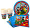 SPARKLERS CLUB Pack de fête Mickey Mouse, Lot de 52 pièces, 16 assiettes, 16 gobelets, 20 serviettes, vaisselle jetable, vaisselle de fête, décoration de table